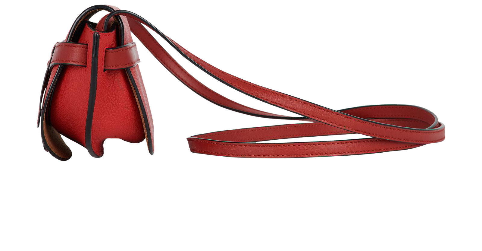 Mini Gate Crossbody, &pound;550, Handbags, Red, Leather, Bottom view